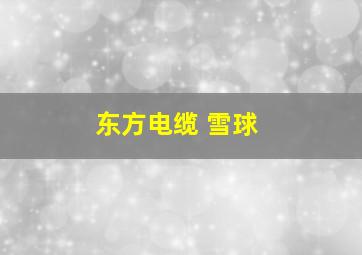 东方电缆 雪球